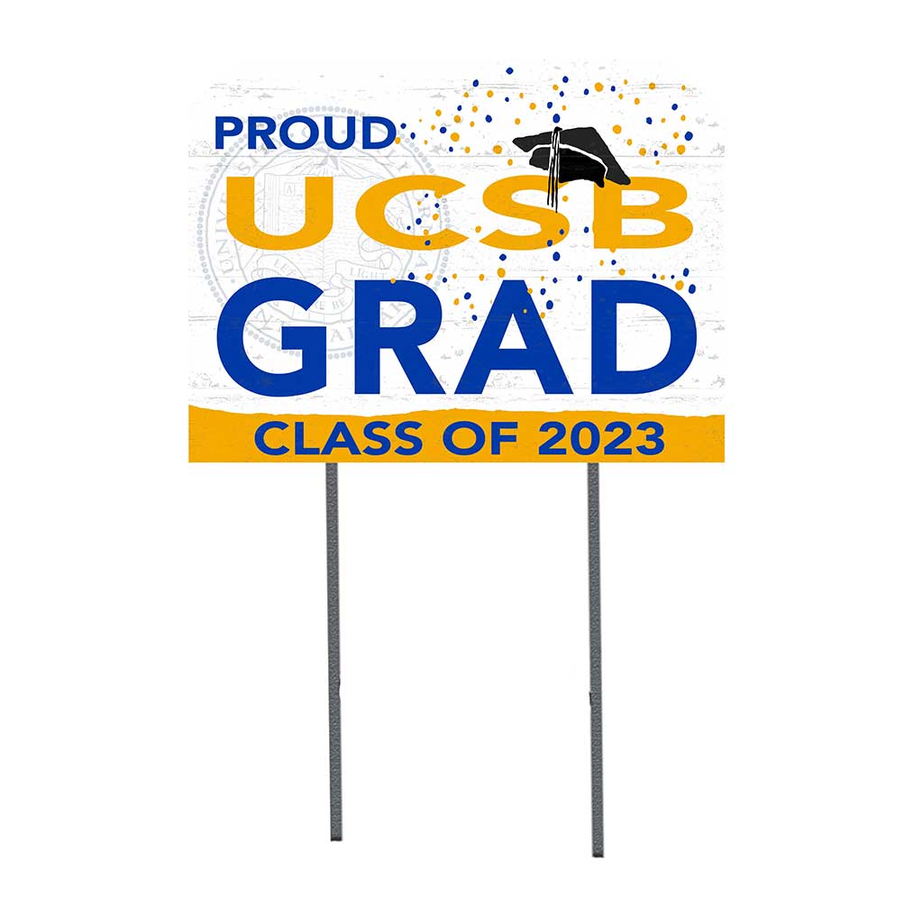 18x24 Lawn Sign Proud Grad With Logo University of California Santa Barbra-2023