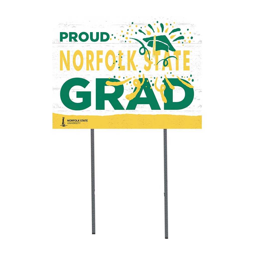 18x24 Lawn Sign Proud Grad With Logo Norfolk State Spartans