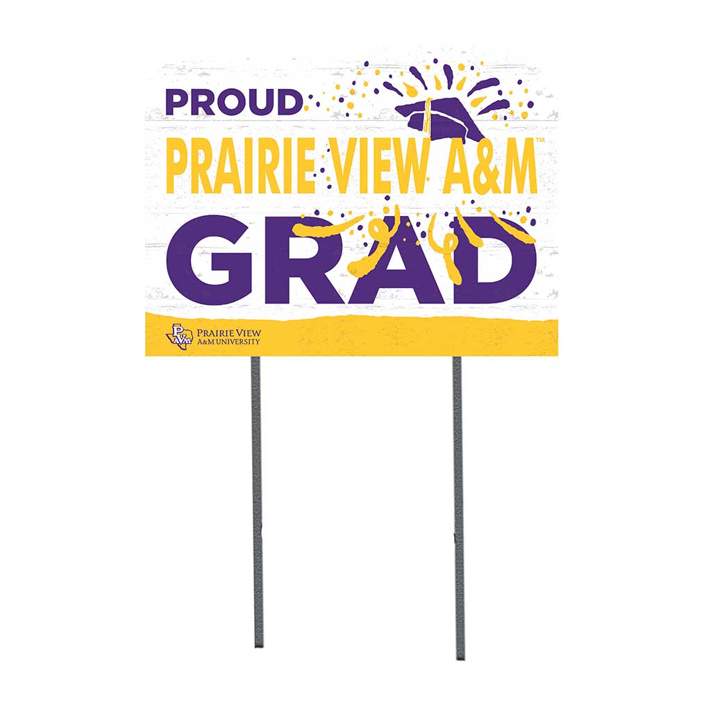 18x24 Lawn Sign Proud Grad With Logo Prairie View A&M Panthers