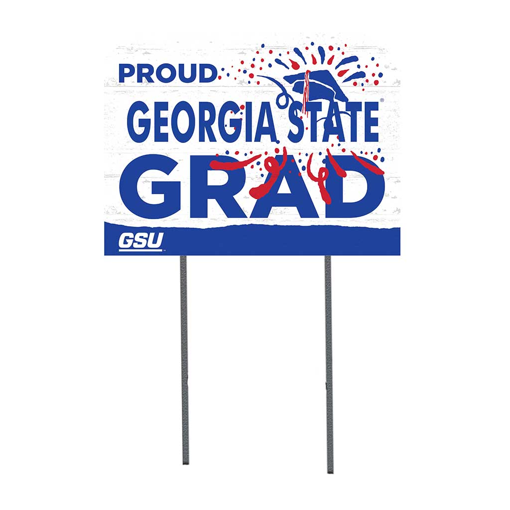 18x24 Lawn Sign Proud Grad With Logo Georgia State Panthers