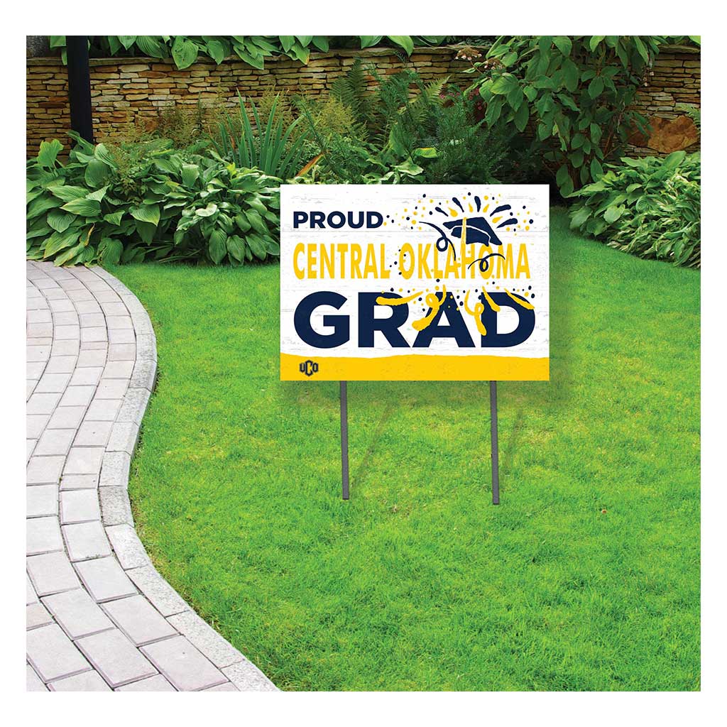 18x24 Lawn Sign Proud Grad With Logo Central Oklahoma BRONCHOS