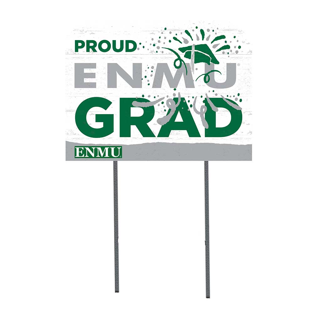 18x24 Lawn Sign Proud Grad With Logo Eastern New Mexico Greyhounds