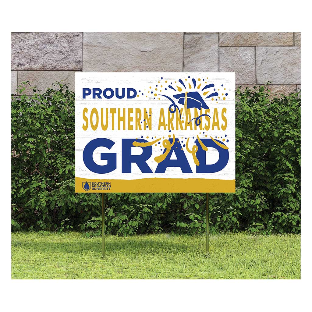 18x24 Lawn Sign Proud Grad With Logo Southern Arkansas MULERIDERS