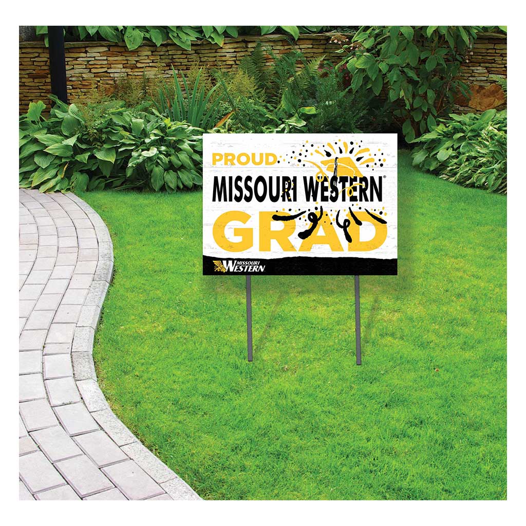 18x24 Lawn Sign Proud Grad With Logo Missouri Western State University Griffons