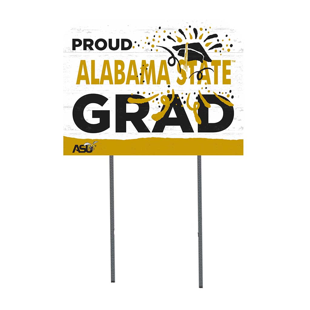 18x24 Lawn Sign Proud Grad With Logo Alabama State HORNETS
