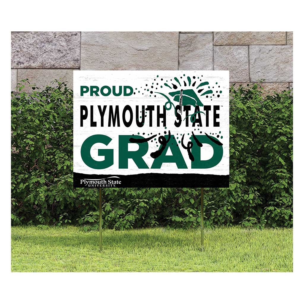 18x24 Lawn Sign Proud Grad With Logo Plymouth State University Panthers