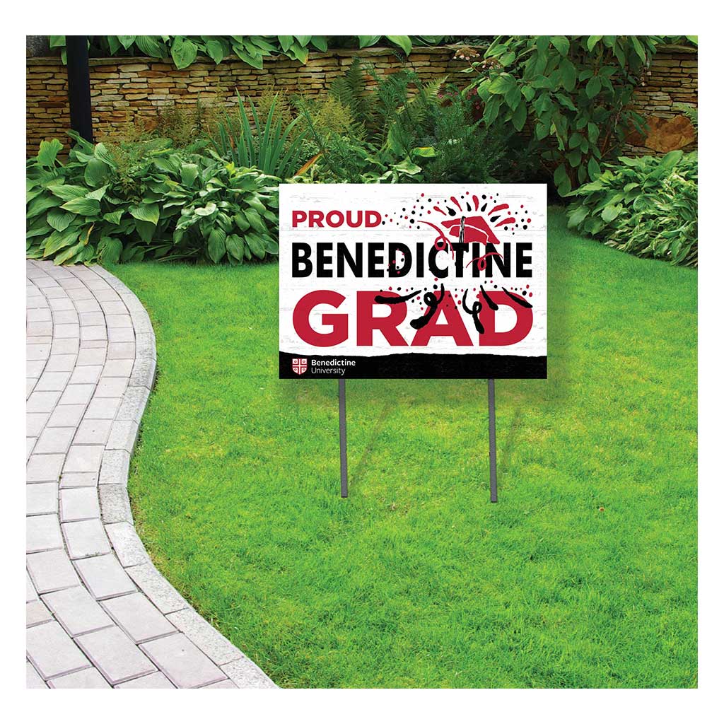 18x24 Lawn Sign Proud Grad With Logo Benedictine University Eagles