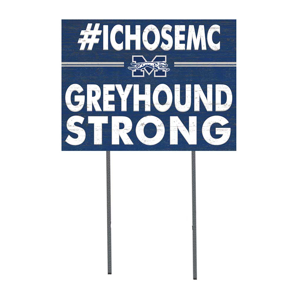18x24 Lawn Sign I Chose Team Strong Moravian College Greyhounds