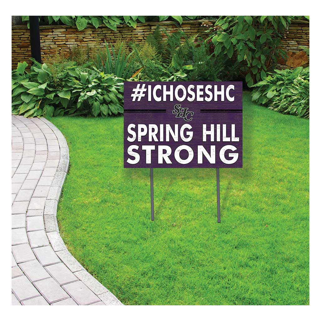 18x24 Lawn Sign I Chose Team Strong Spring Hill College Badgers