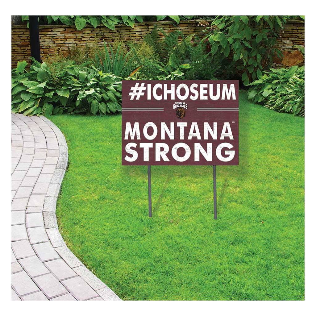 18x24 Lawn Sign I Chose Team Strong Montana Grizzlies
