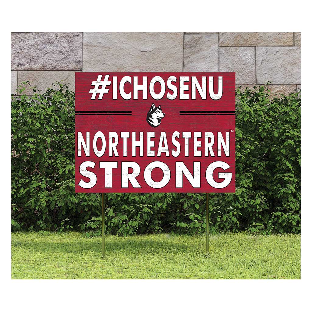 18x24 Lawn Sign I Chose Team Strong Northeastern Huskies