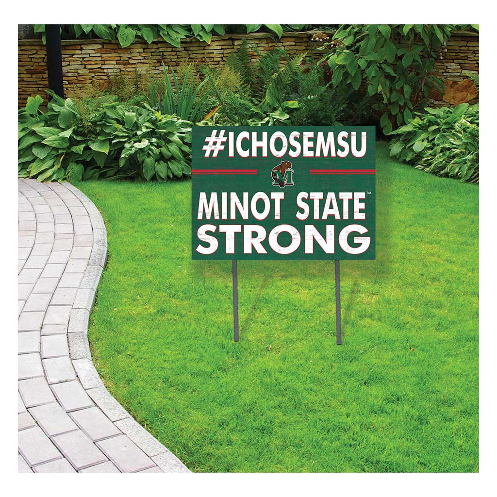 18x24 Lawn Sign I Chose Team Strong Minot State Beavers