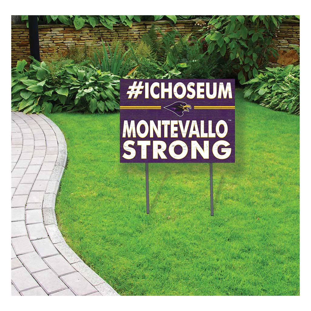 18x24 Lawn Sign I Chose Team Strong University of Montevallo Falcons