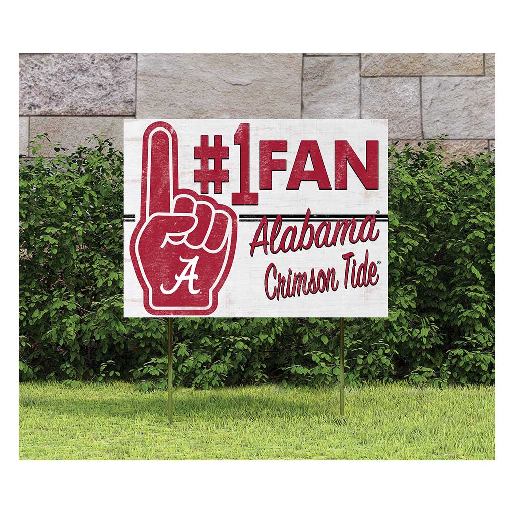 18x24 Lawn Sign #1 Fan Alabama Crimson Tide