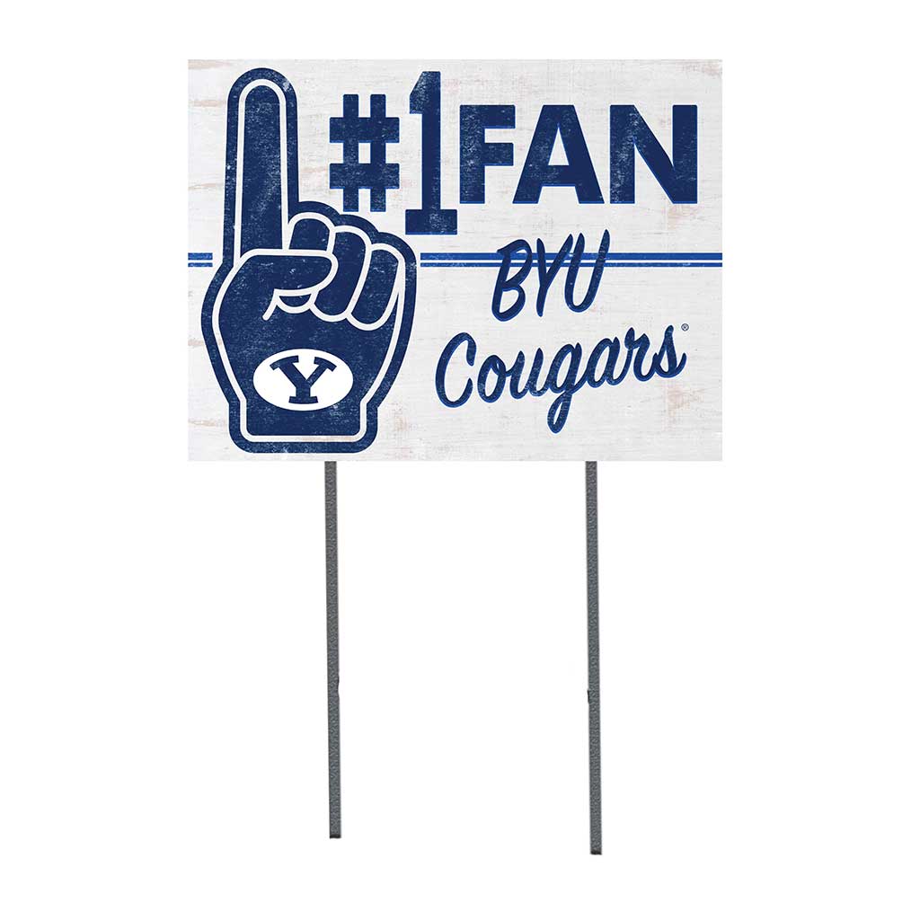 18x24 Lawn Sign #1 Fan Brigham Young Cougars