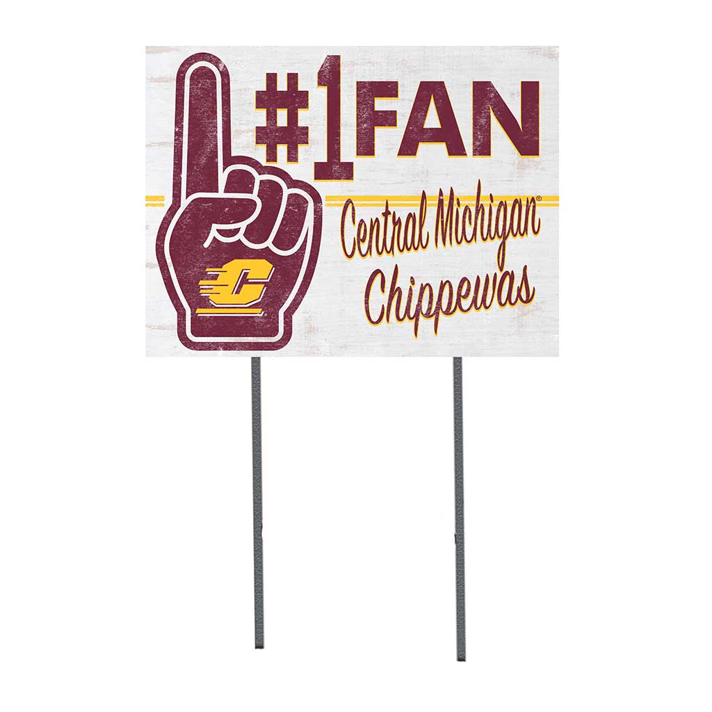 18x24 Lawn Sign #1 Fan Central Michigan Chippewas