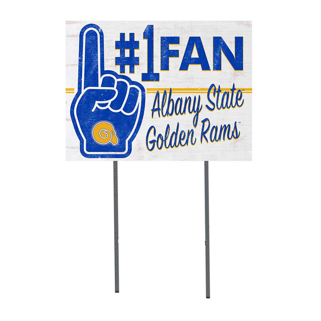 18x24 Lawn Sign #1 Fan Albany State University Golden Rams