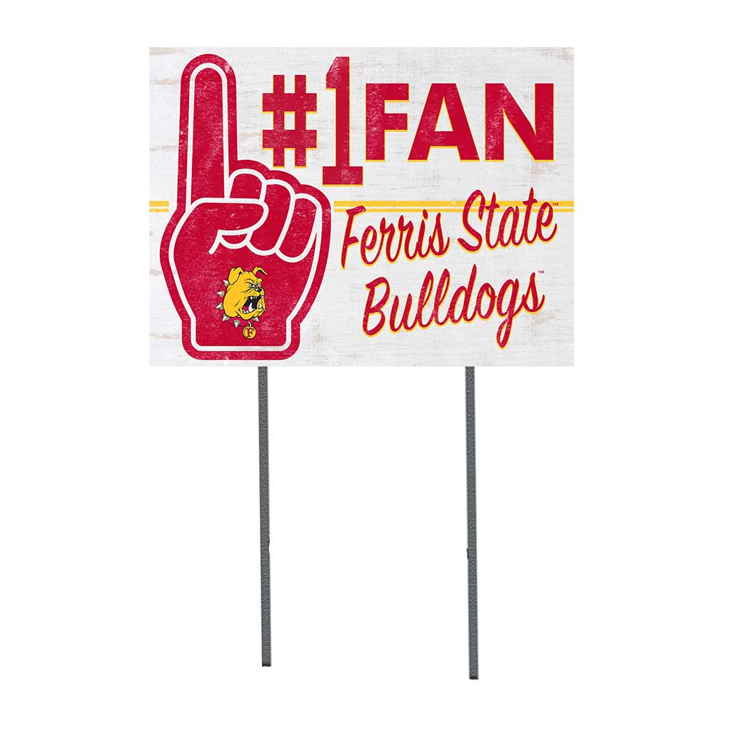 18x24 Lawn Sign #1 Fan Ferris State Bulldogs
