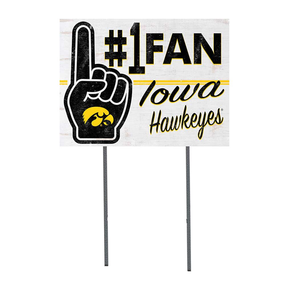 18x24 Lawn Sign #1 Fan Iowa Hawkeyes