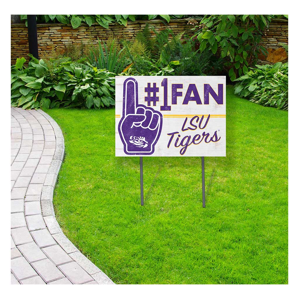 18x24 Lawn Sign #1 Fan LSU Fighting Tigers