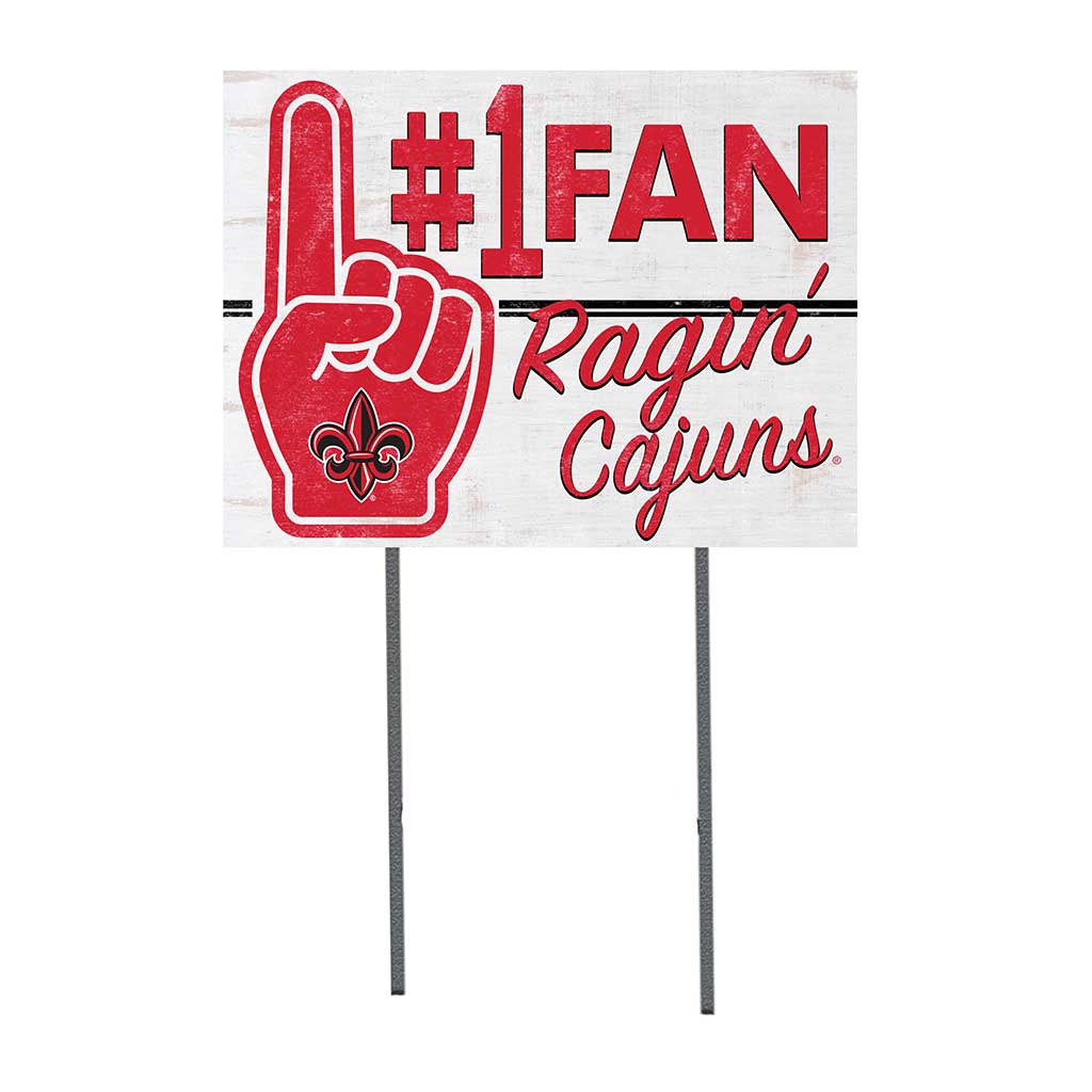 18x24 Lawn Sign #1 Fan Louisiana State Lafayette Ragin Cajuns