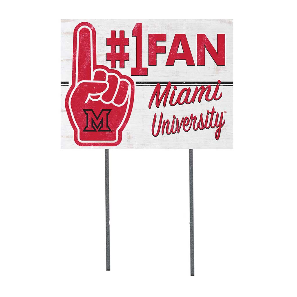 18x24 Lawn Sign #1 Fan Miami of Ohio Redhawks