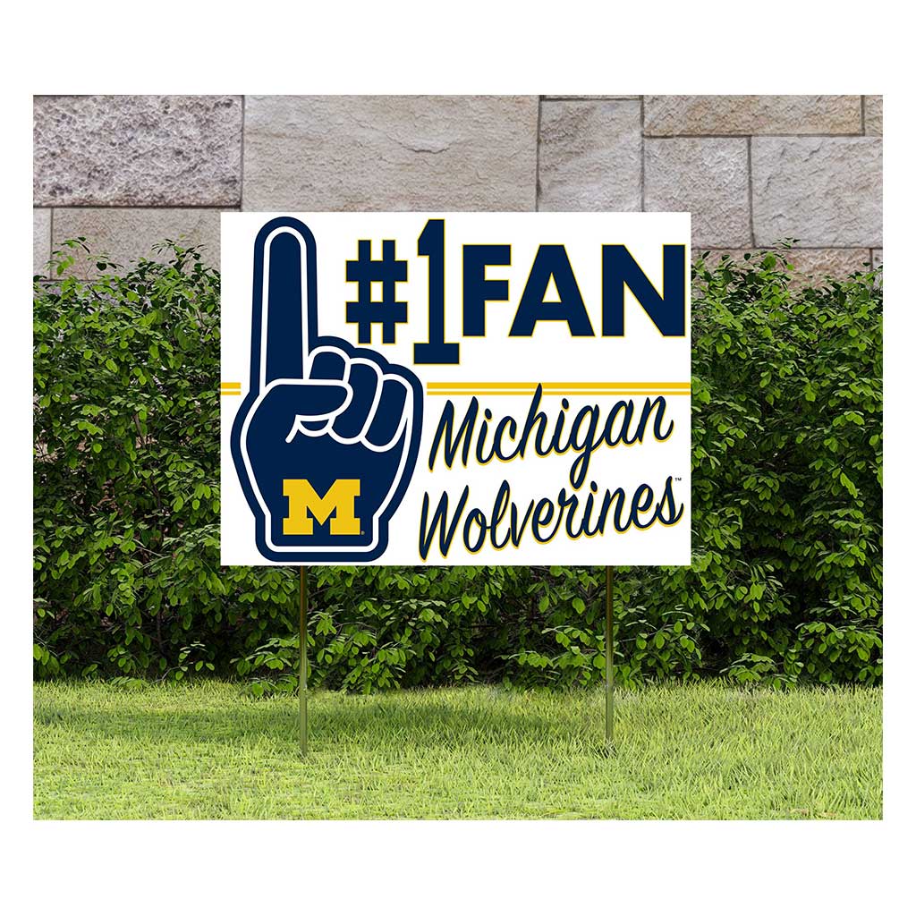 18x24 Lawn Sign #1 Fan Michigan Wolverines