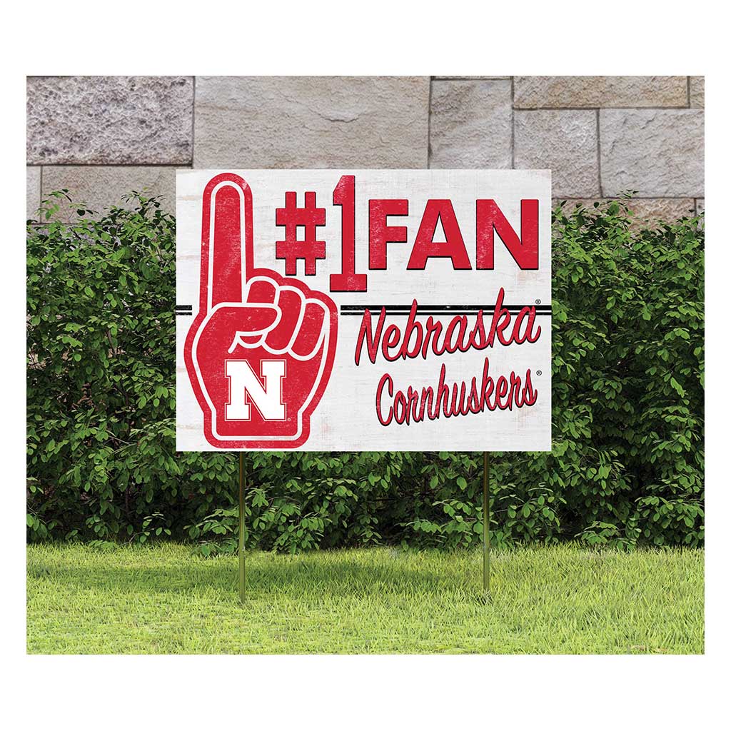 18x24 Lawn Sign #1 Fan Nebraska Cornhuskers