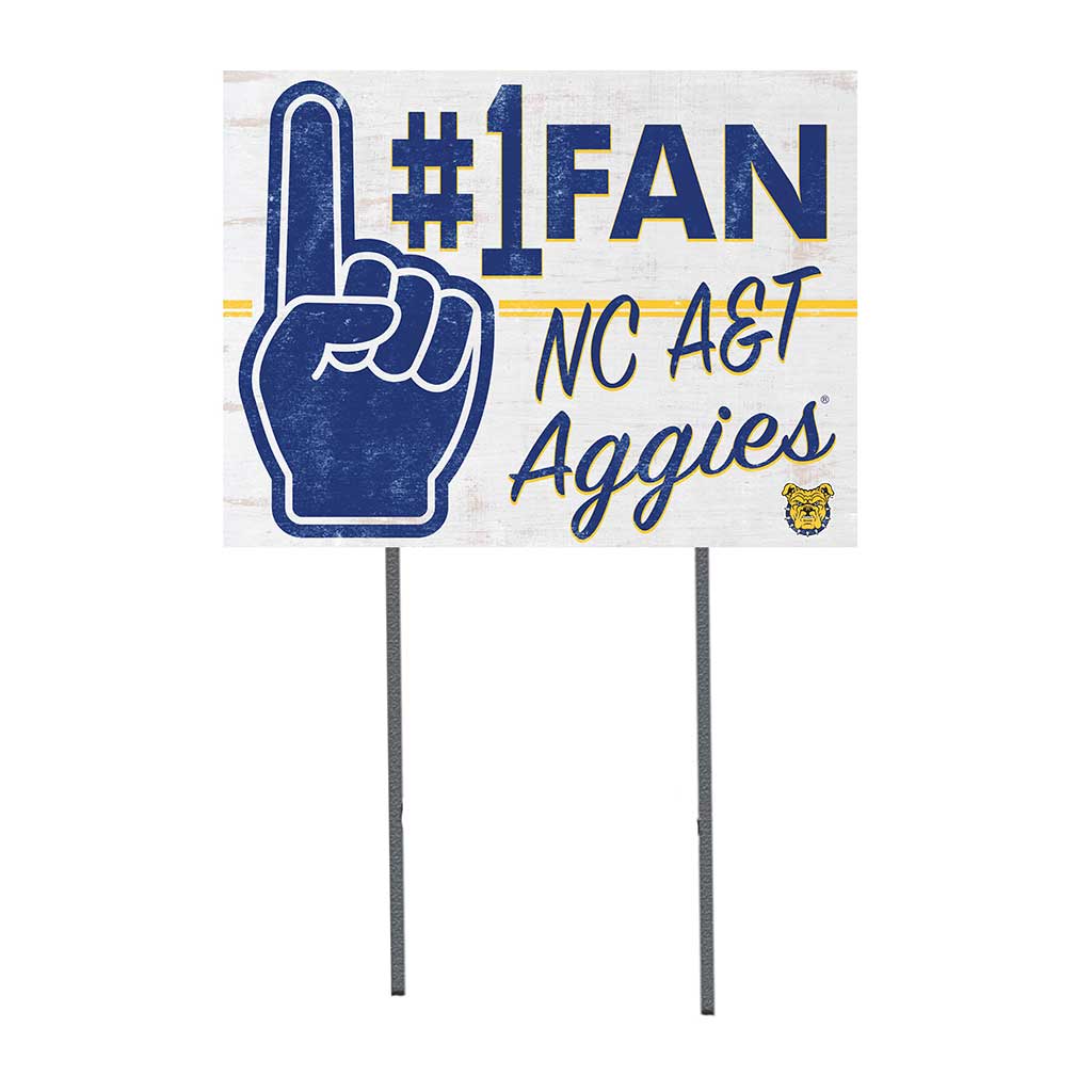 18x24 Lawn Sign #1 Fan North Carolina A&T Aggies