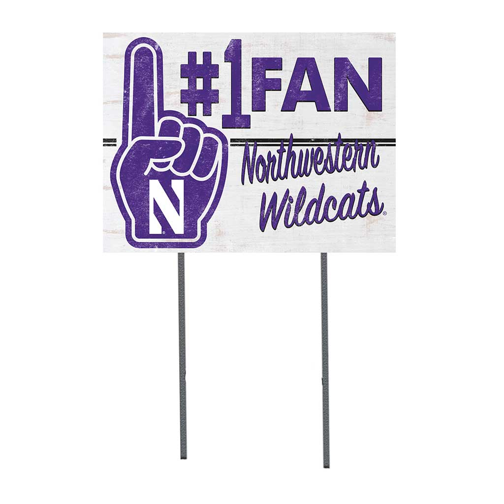 18x24 Lawn Sign #1 Fan Northwestern Wildcats