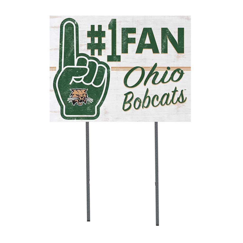18x24 Lawn Sign #1 Fan Ohio Univ Bobcats