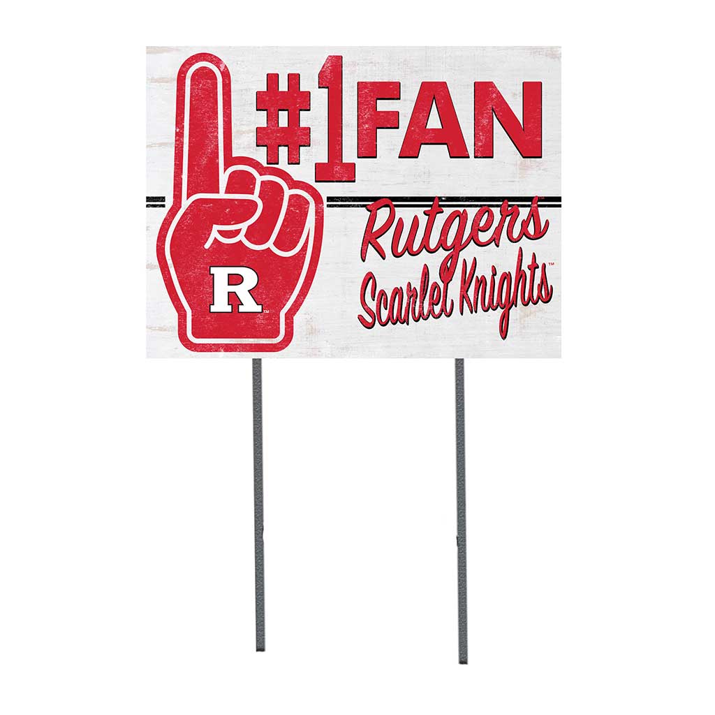18x24 Lawn Sign #1 Fan Rutgers Scarlet Knights