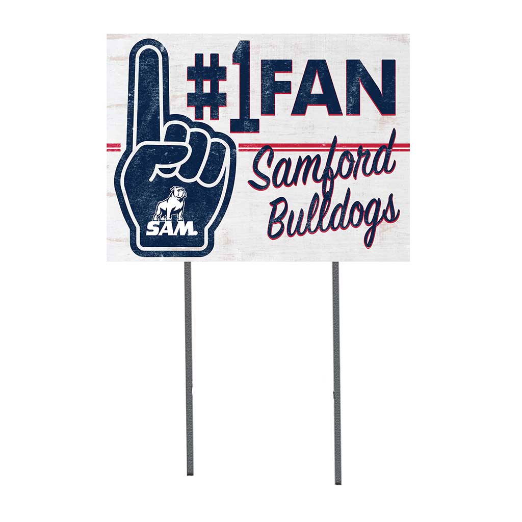 18x24 Lawn Sign #1 Fan Samford Bulldogs