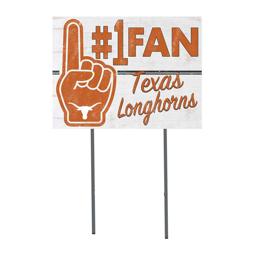 18x24 Lawn Sign #1 Fan Texas Longhorns