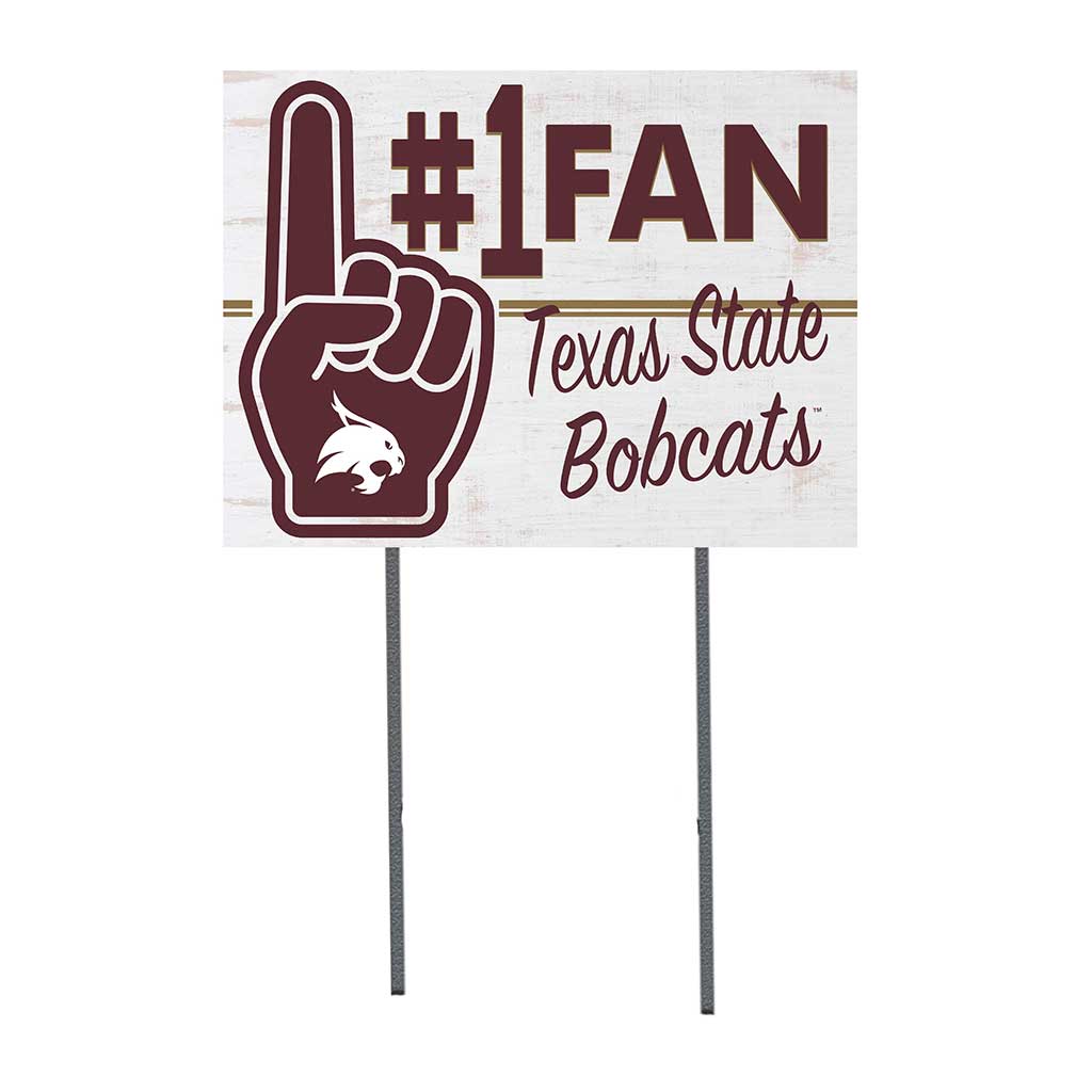18x24 Lawn Sign #1 Fan Texas State Bobcats