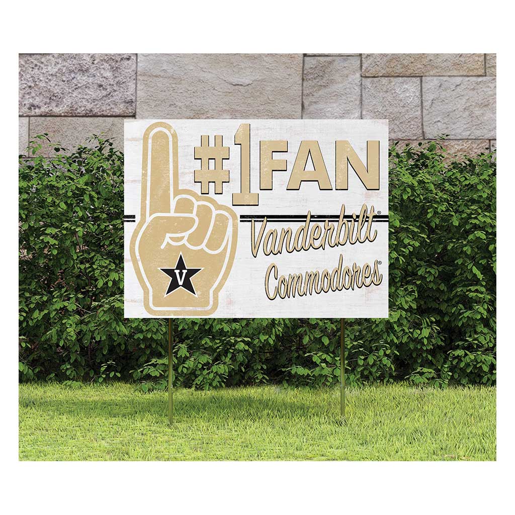 18x24 Lawn Sign #1 Fan Vanderbilt Commodores