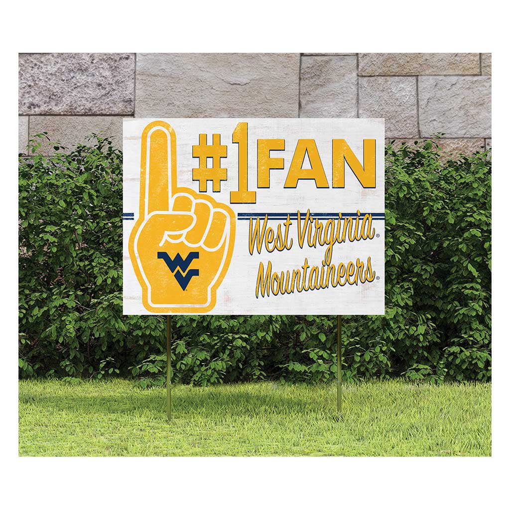 18x24 Lawn Sign #1 Fan West Virginia Mountaineers