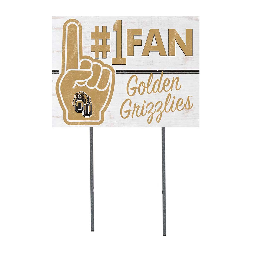 18x24 Lawn Sign #1 Fan Oakland University Golden Grizzlies