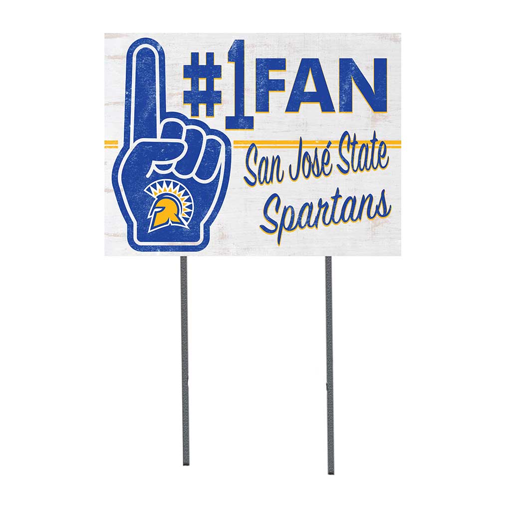 18x24 Lawn Sign #1 Fan San Jose State Spartans