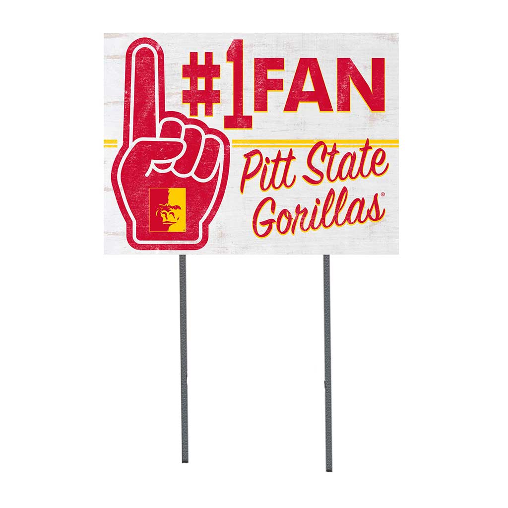 18x24 Lawn Sign #1 Fan Pittsburg State University Gorilla