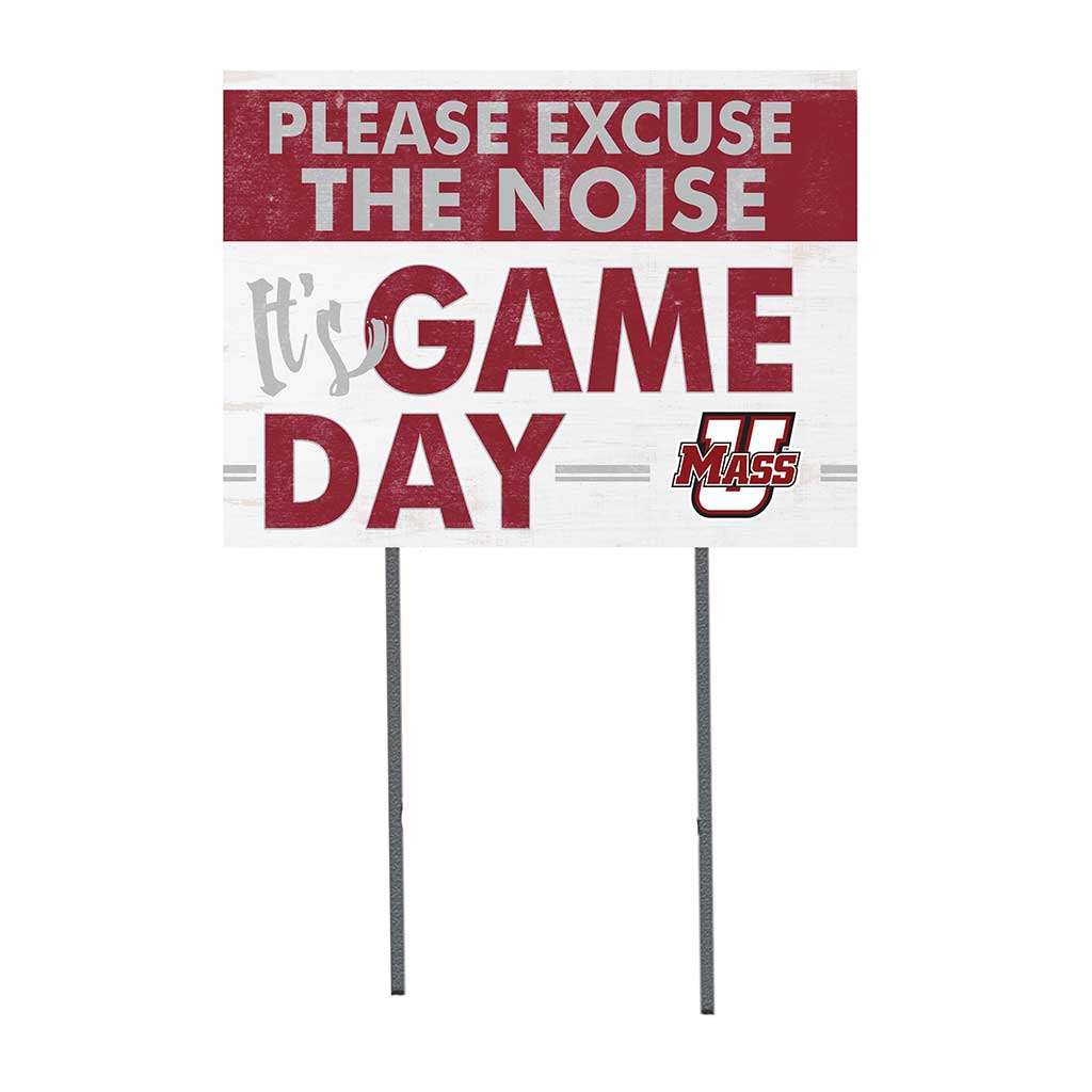 18x24 Lawn Sign Excuse the Noise UMASS Amherst Minutemen