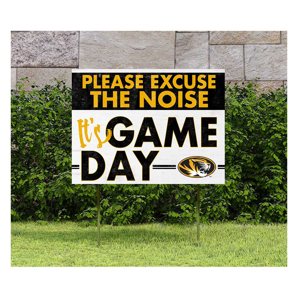 18x24 Lawn Sign Excuse the Noise Missouri Tigers
