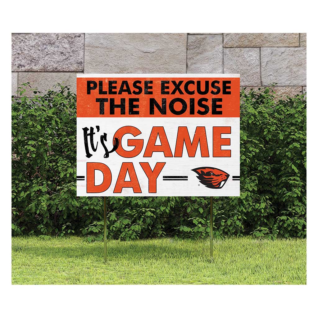 18x24 Lawn Sign Excuse the Noise Oregon State Beavers