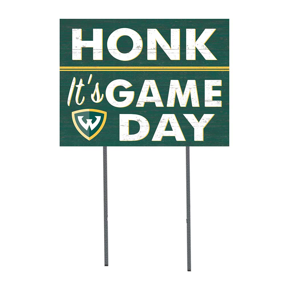 18x24 Lawn Sign Honk Game Day Wayne State University Warriors