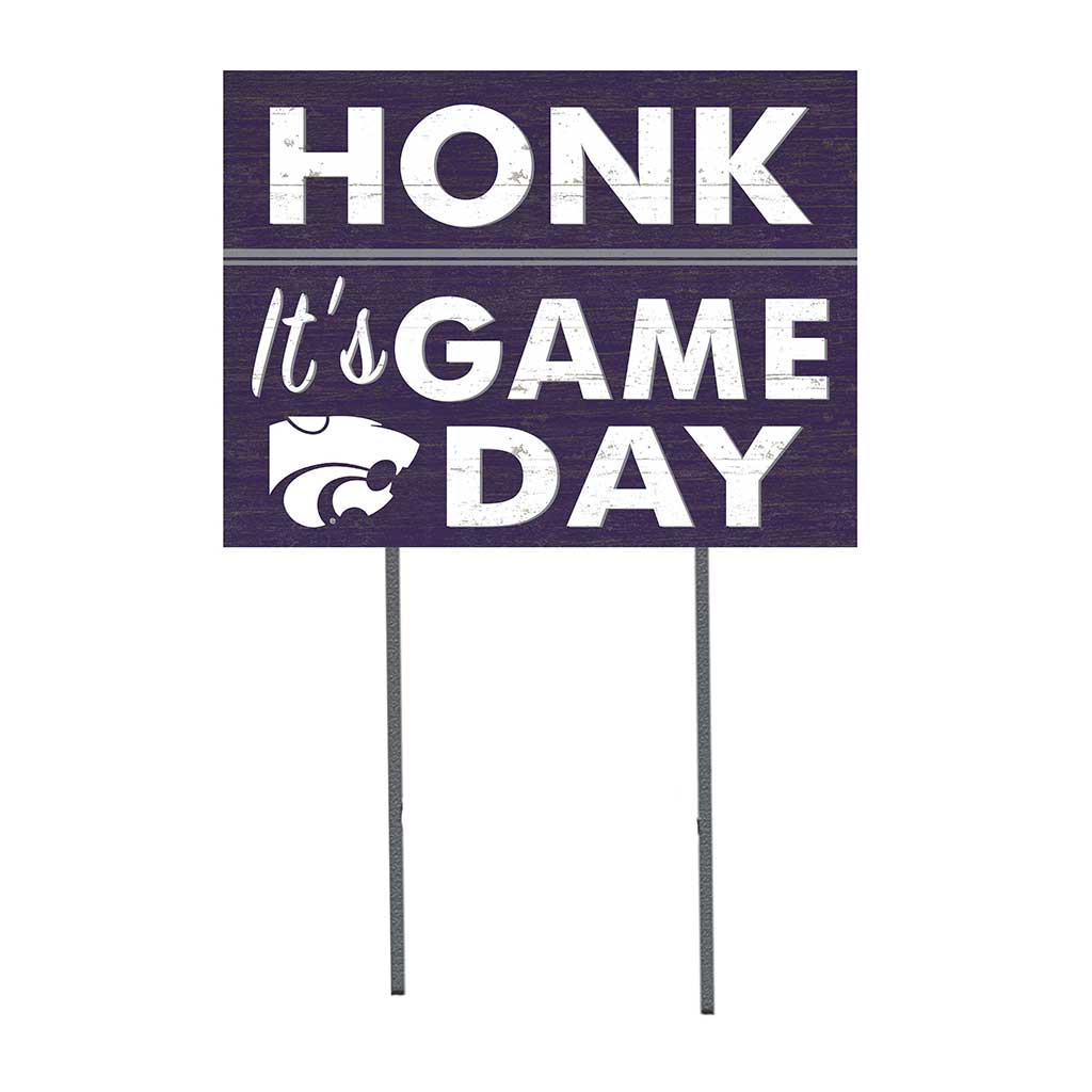 18x24 Lawn Sign Honk Game Day Kansas State Wildcats