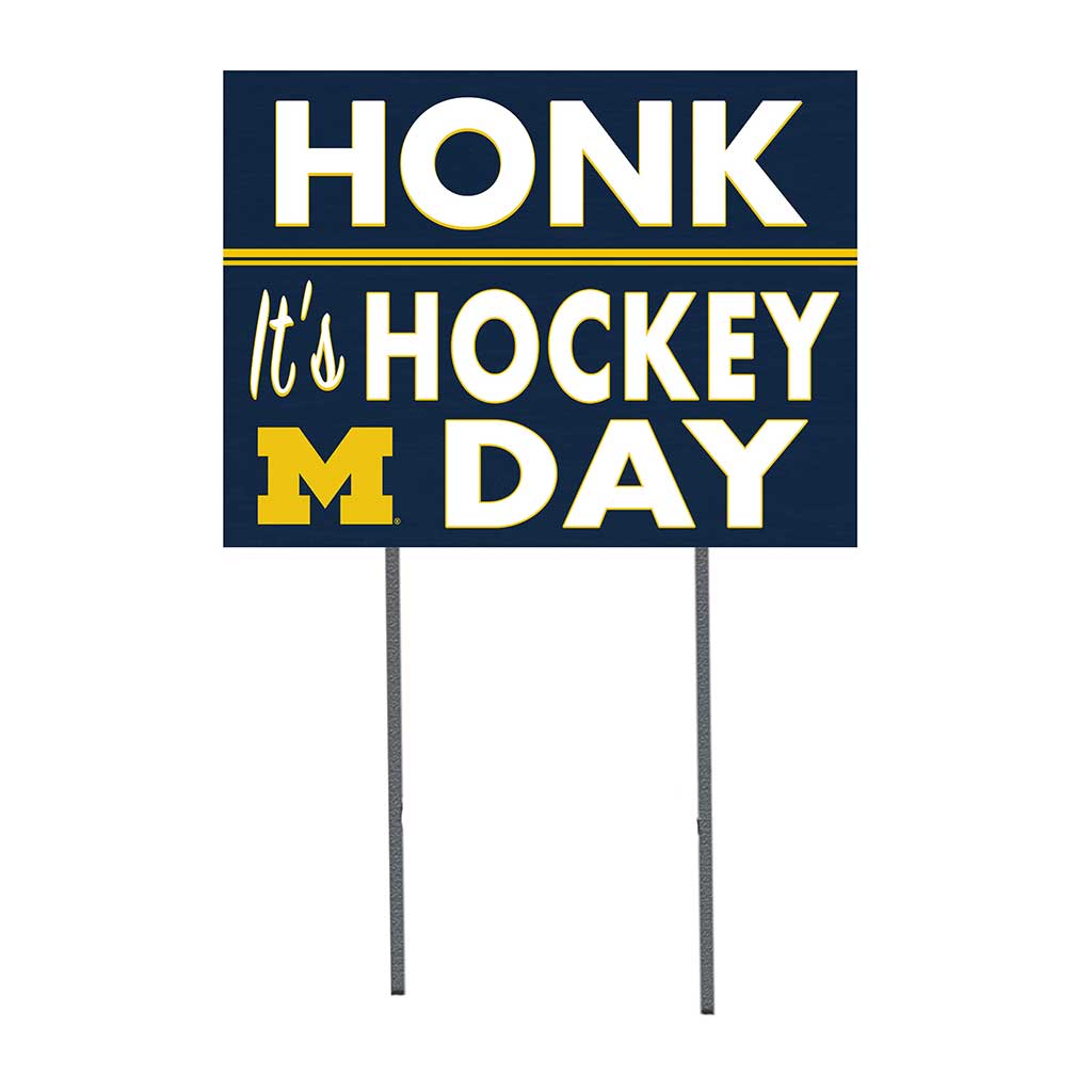 18x24 Lawn Sign Honk Game Day Michigan Wolverines Hockey