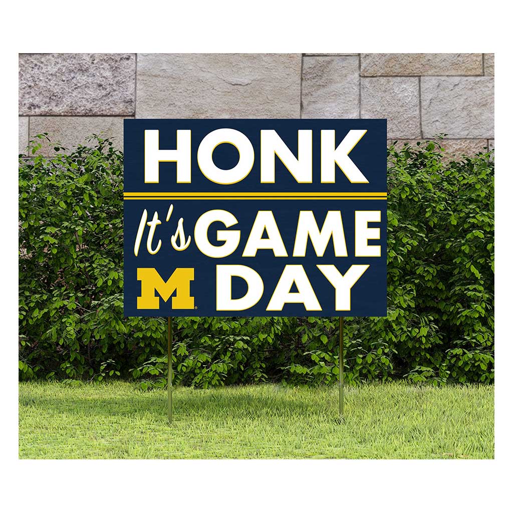18x24 Lawn Sign Honk Game Day Michigan Wolverines