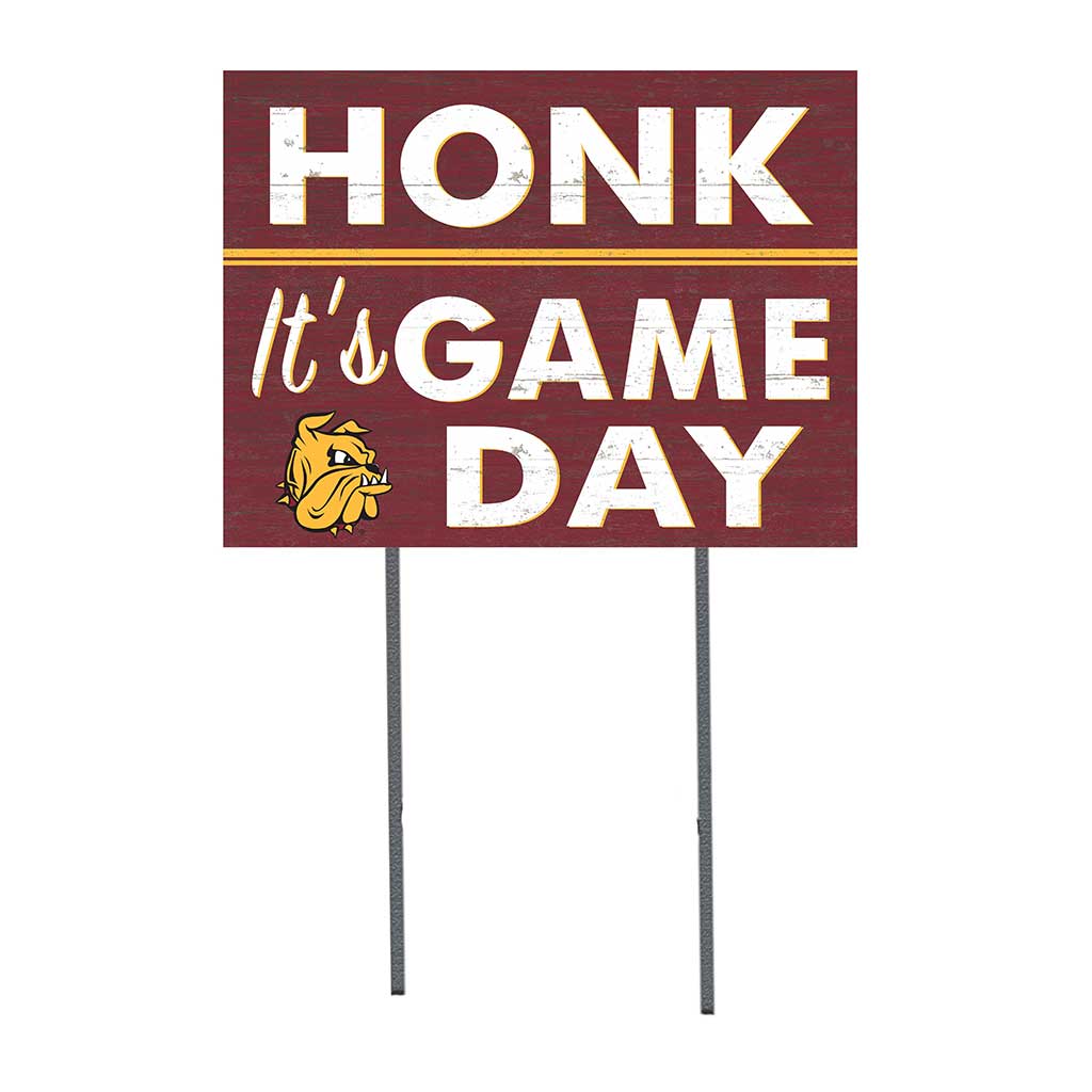 18x24 Lawn Sign Honk Game Day Minnesota (Duluth) Bulldogs