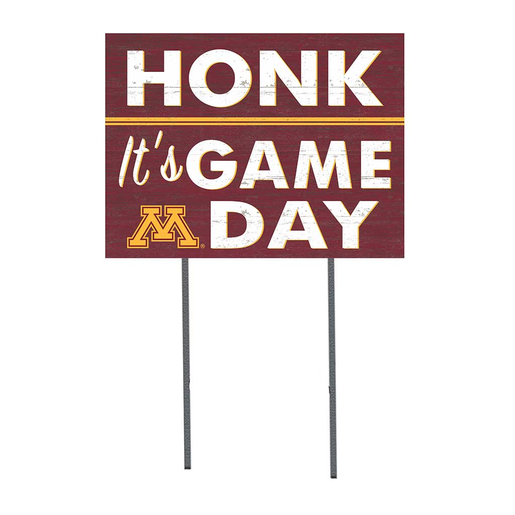 18x24 Lawn Sign Honk Game Day Minnesota Golden Gophers
