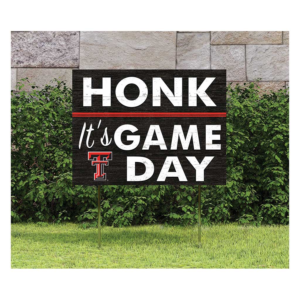 18x24 Lawn Sign Honk Game Day Texas Tech Red Raiders